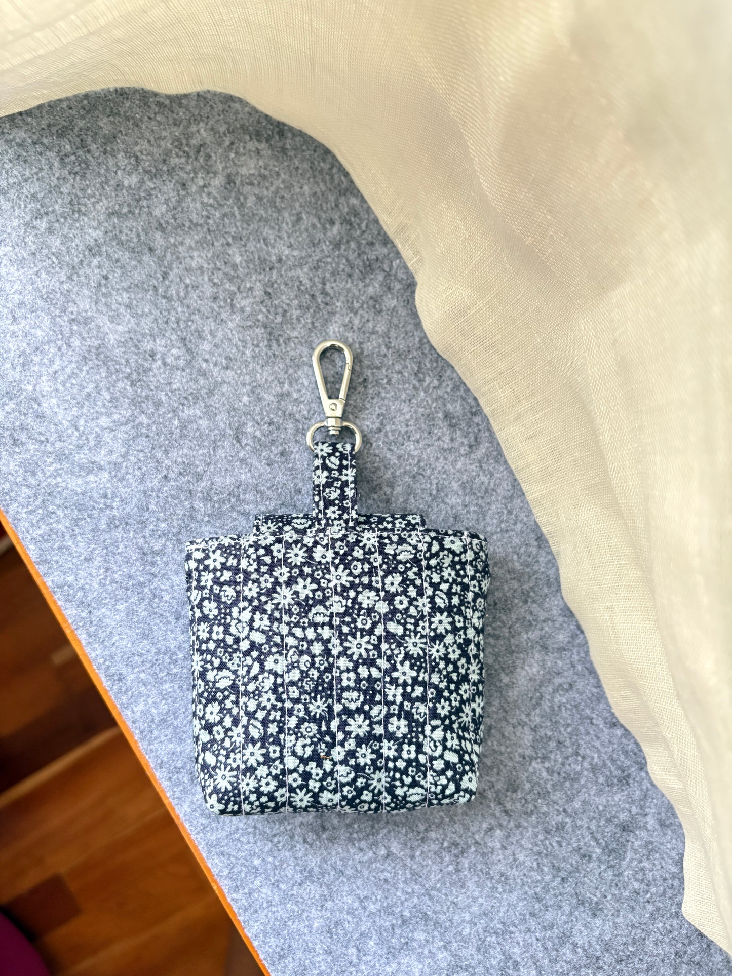 Quilted Liberty of London Bag Charm - Bloomsbury Silhouette