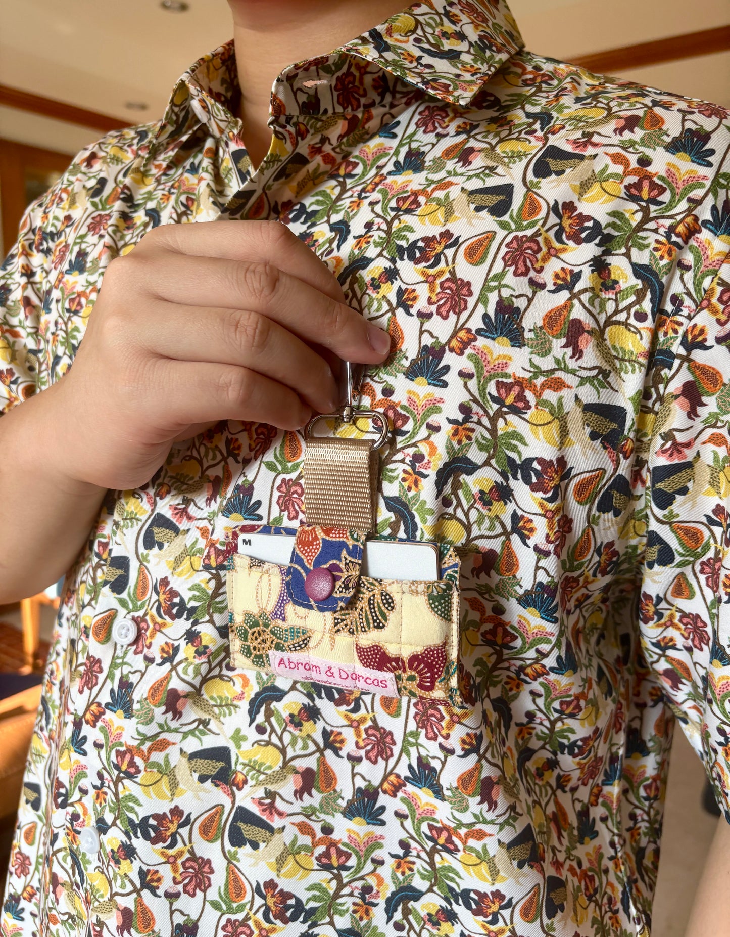 Quilted Batik Card Holder