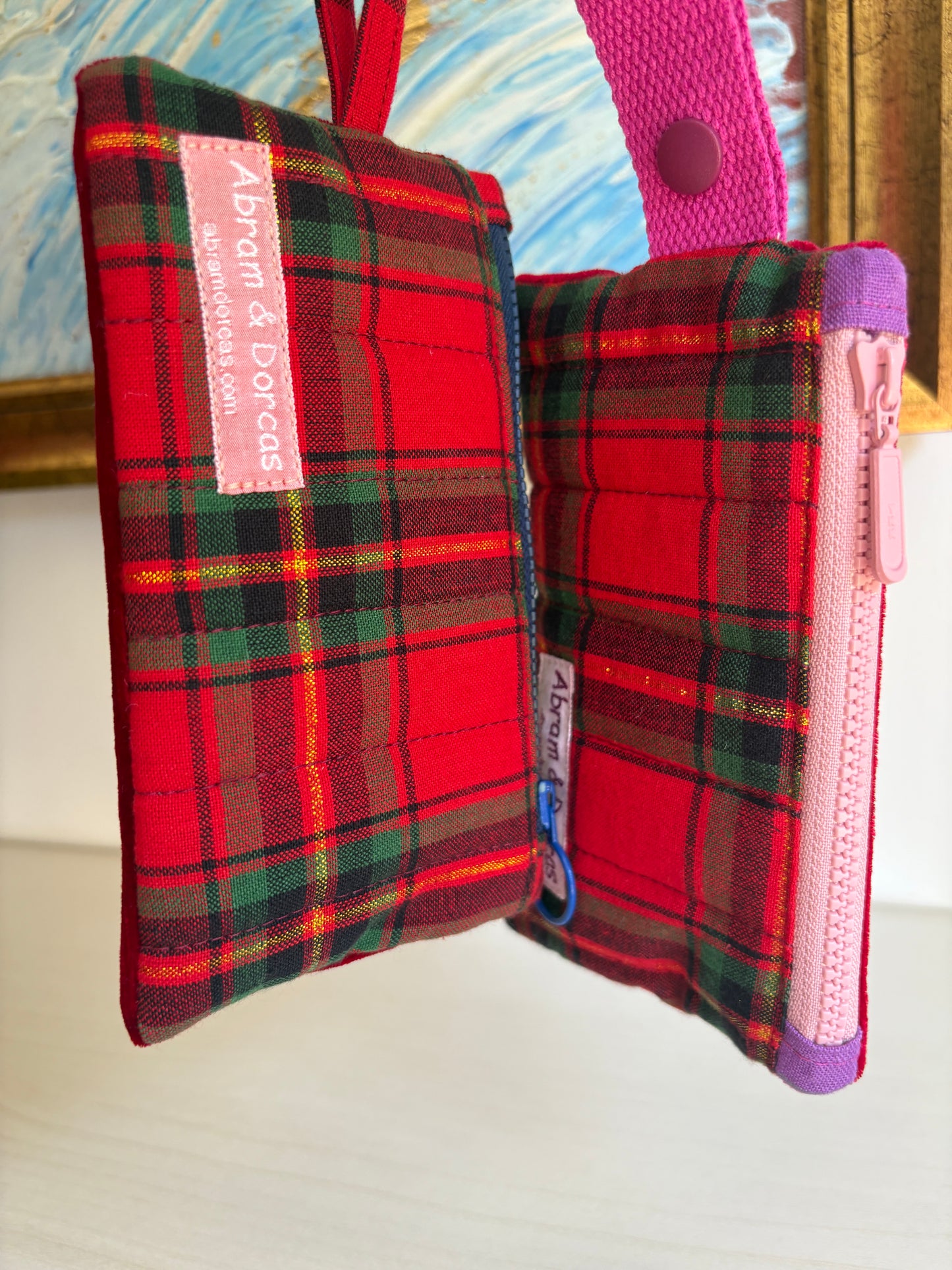 Red Tartan Coin Purse