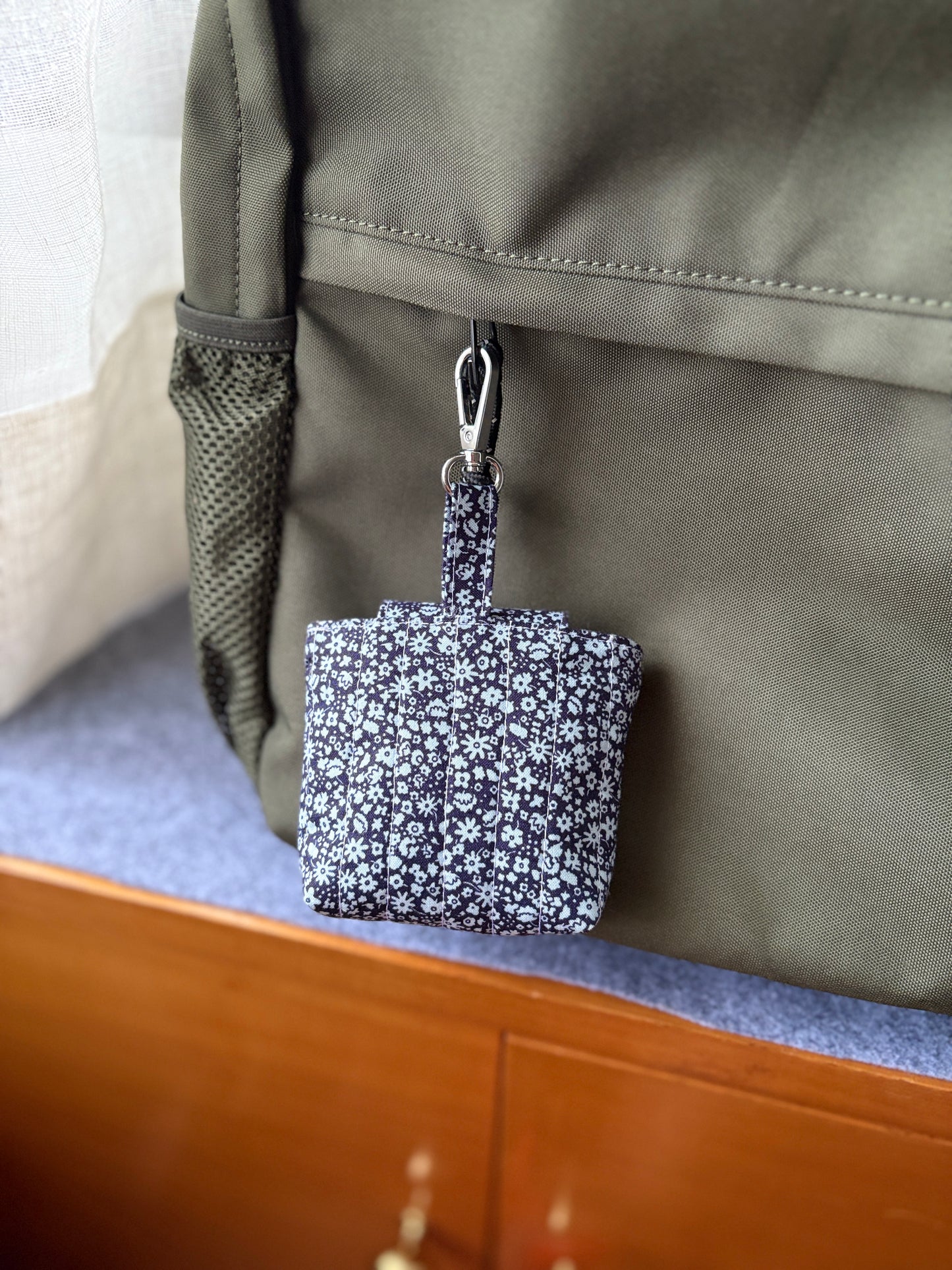 Quilted Liberty of London Bag Charm - Bloomsbury Silhouette