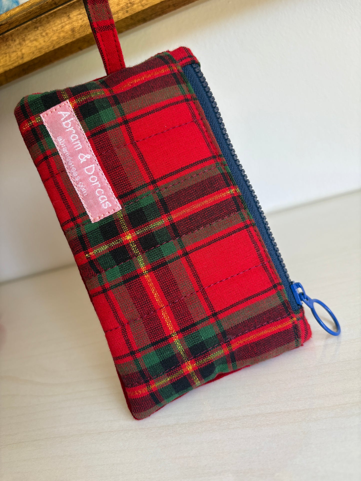 Red Tartan Coin Purse