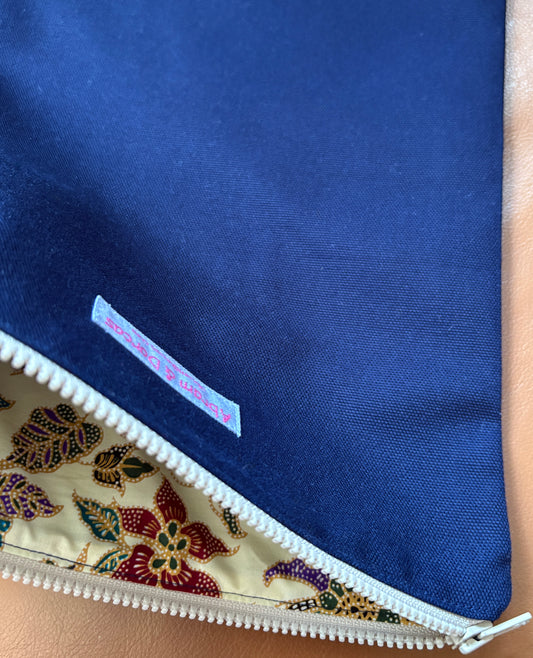 Japanese Canvas and Batik iPad/Laptop Sleeve 12”-13”