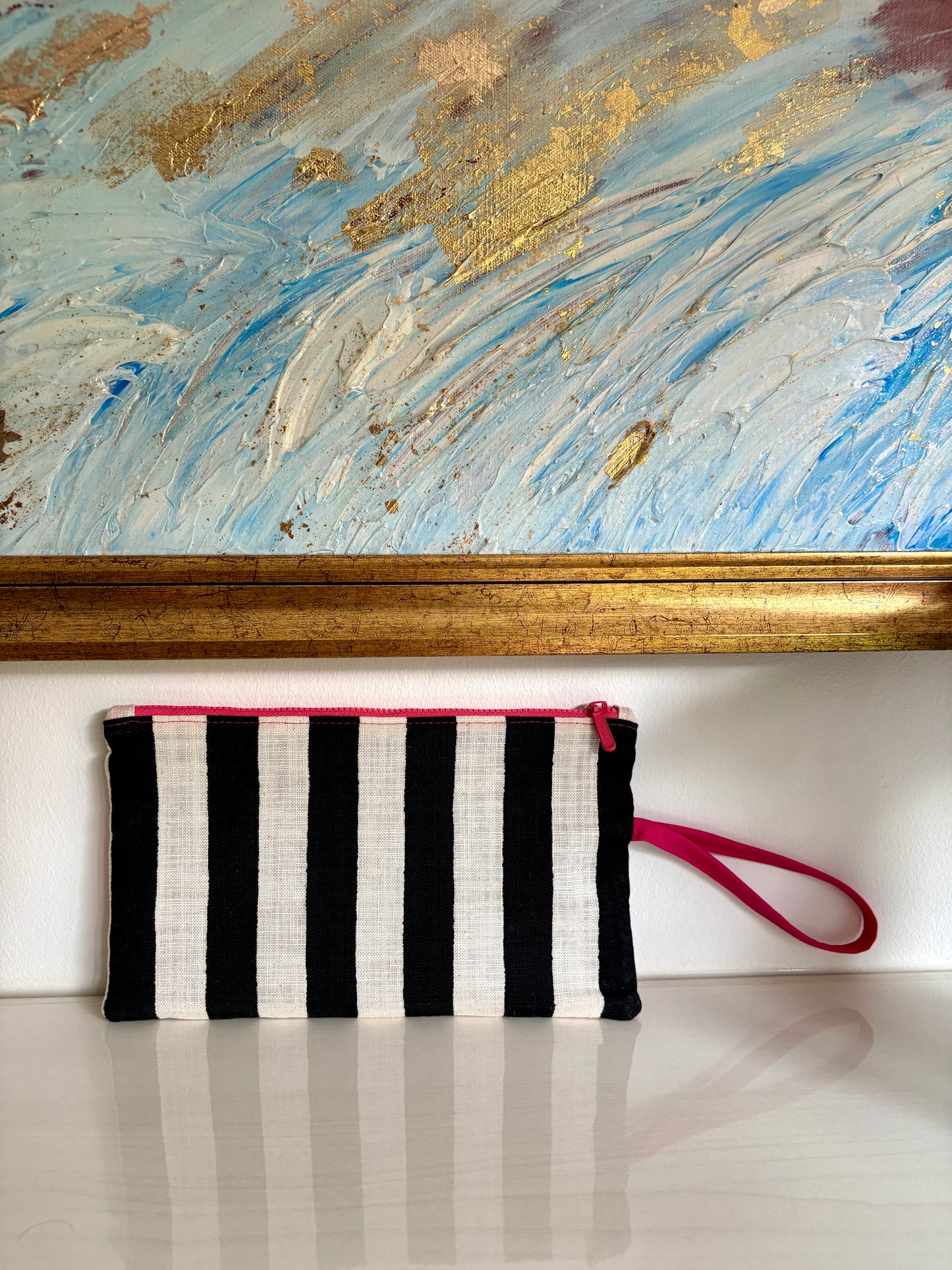 Quilted Clutch - Silk, Canvas, Cotton and Denim