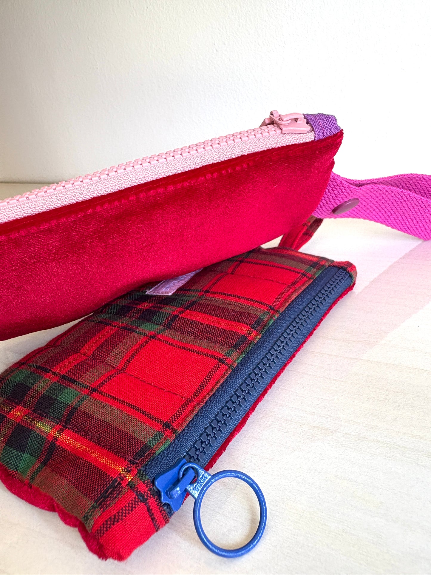 Red Tartan Coin Purse