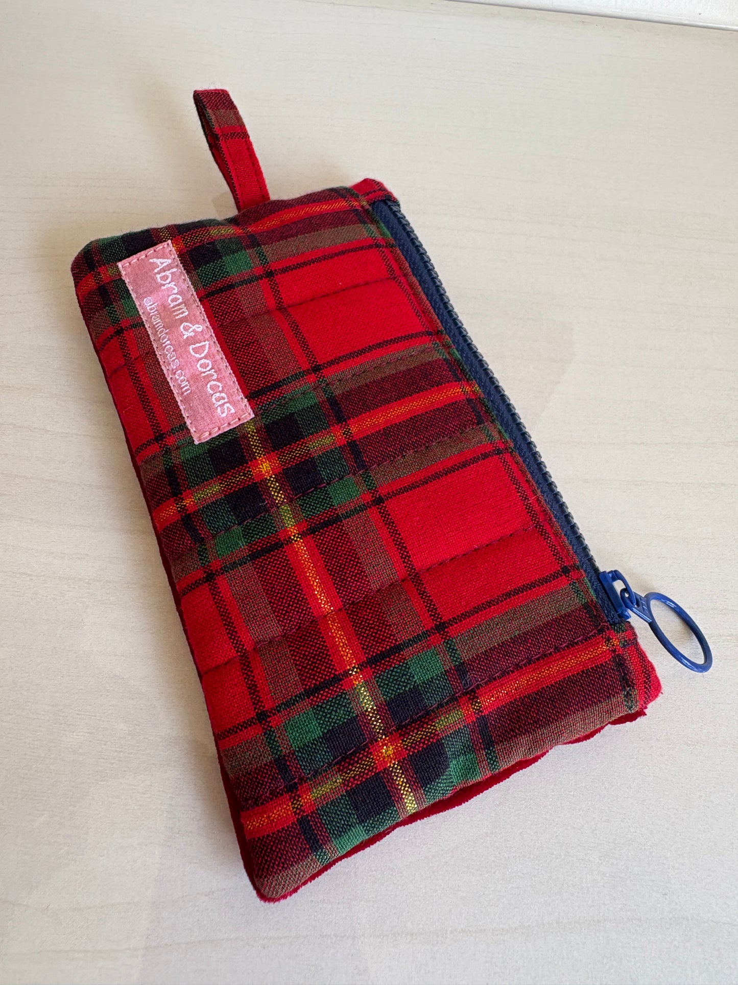 Red Tartan Coin Purse