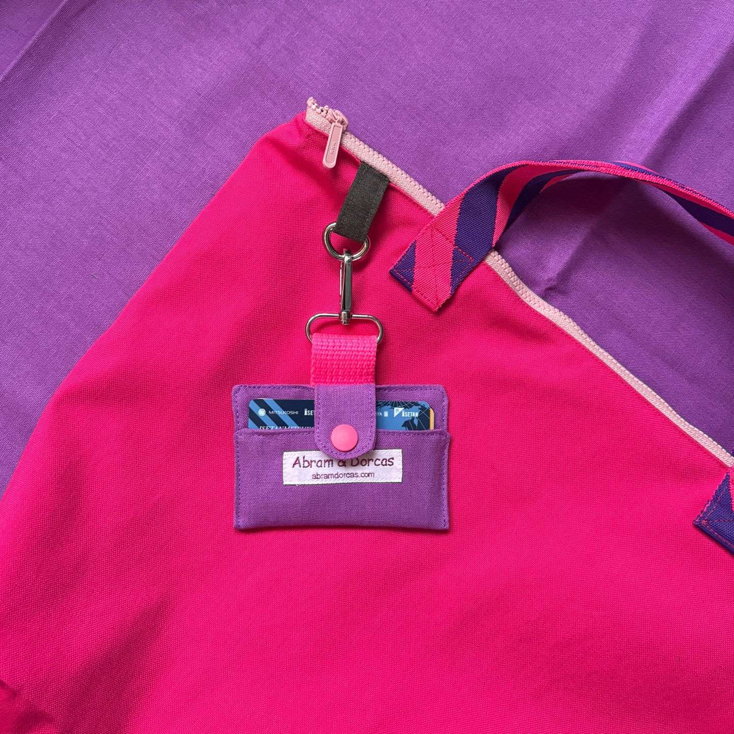 Clip-On Purple Card Holder