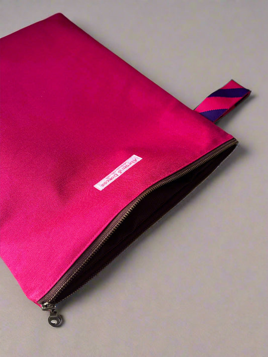 Hot Pink Japanese Canvas Laptop Sleeve 14"