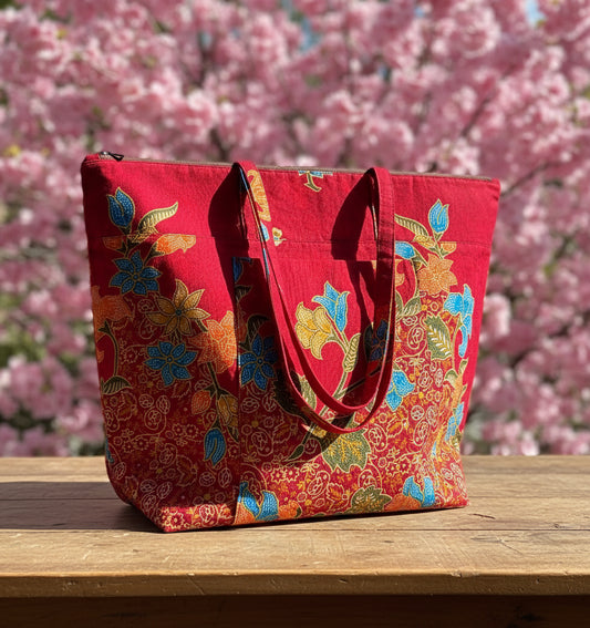 Large Batik Tote Bag