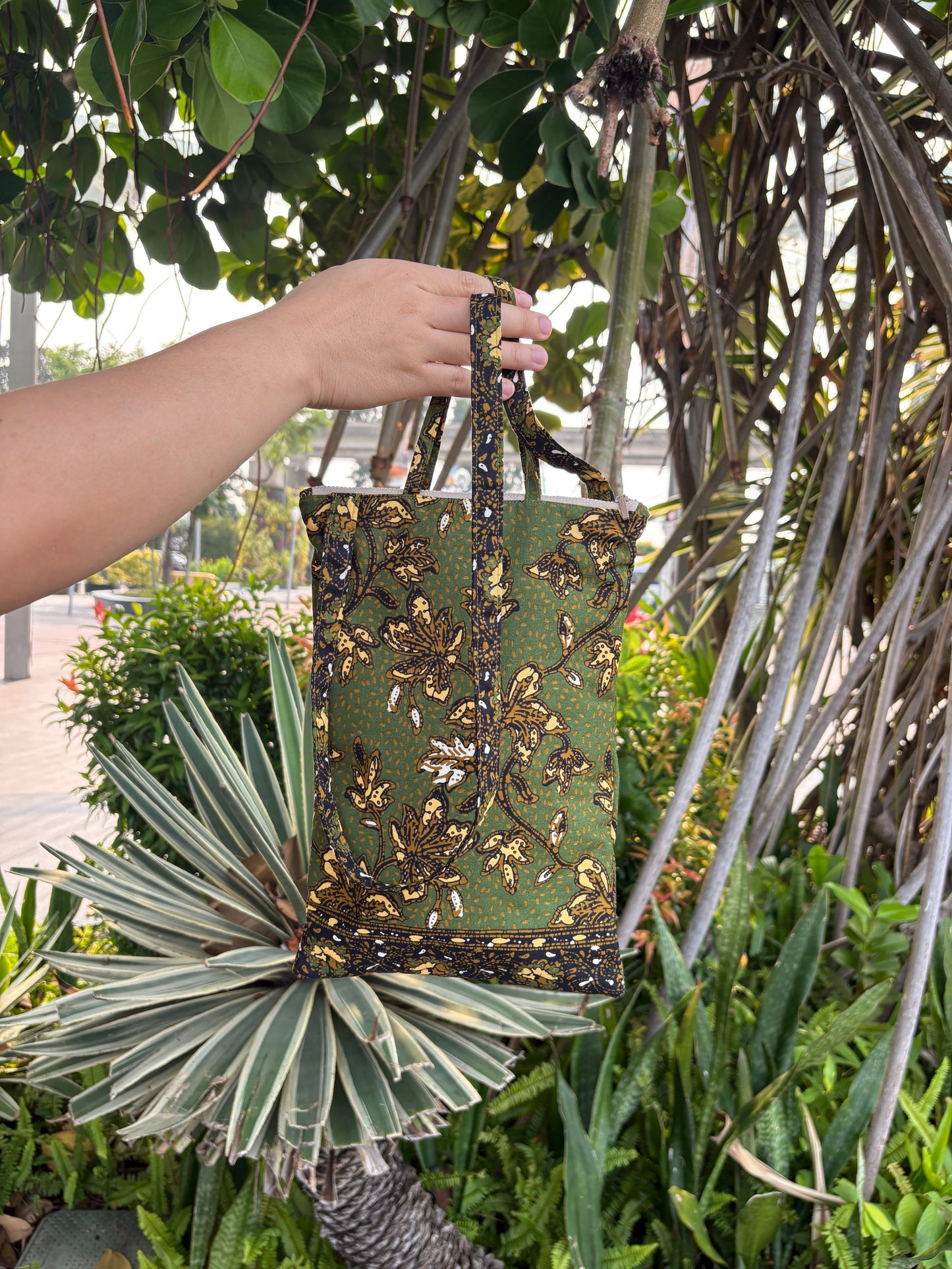 Green Batik Shoulder Bag