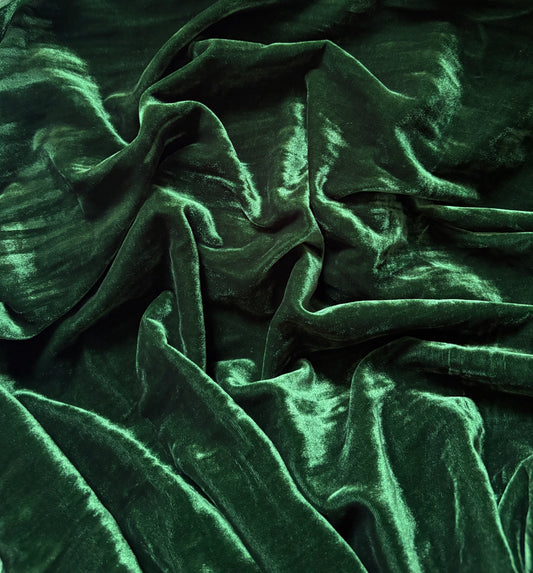 Emerald Green Pure Silk Velvet (2.5 m / 54")