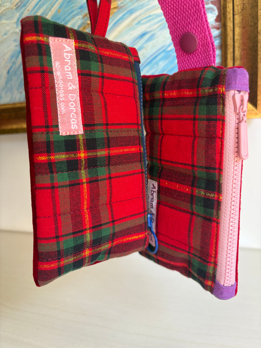 Red Tartan Coin Purse