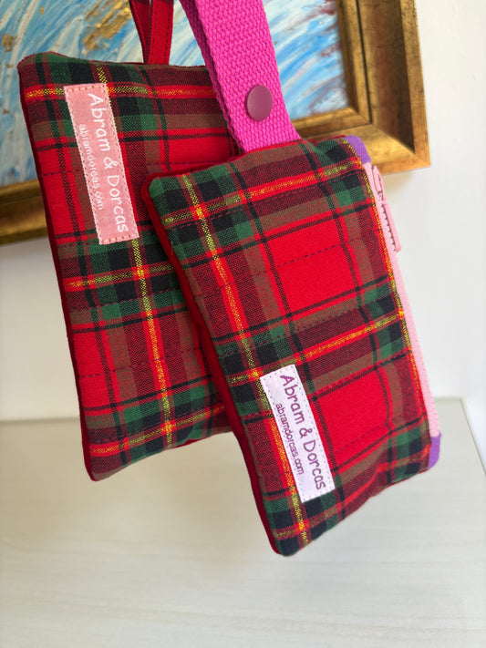Red Tartan Coin Purse