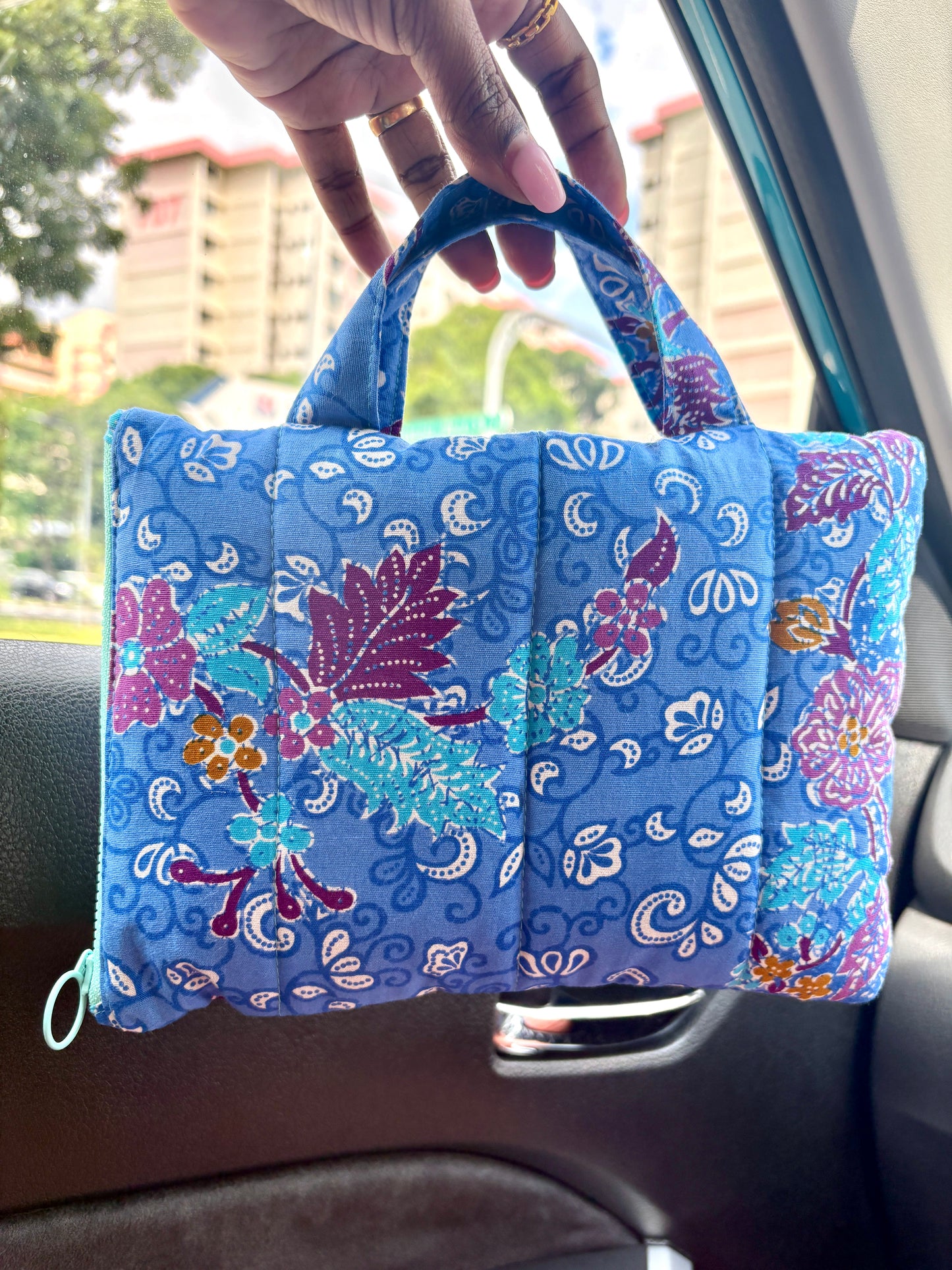 Quilted Batik Kindle Sleeve - Kindle Basic, Kobo Clara & Boox Go 6