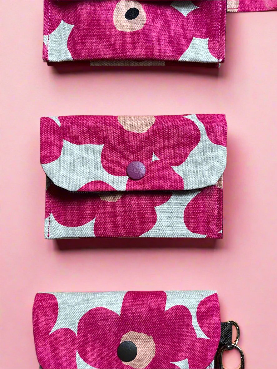 Pink Floral Card Wallet