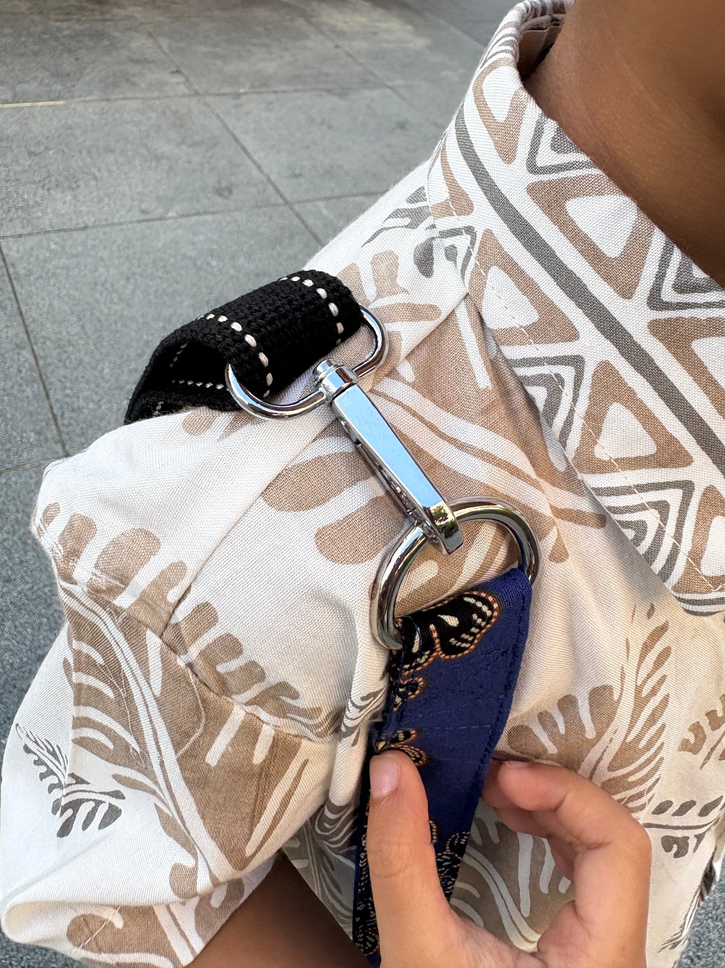Blue Batik Handbag