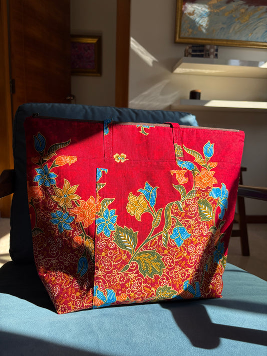 Large Batik Tote Bag