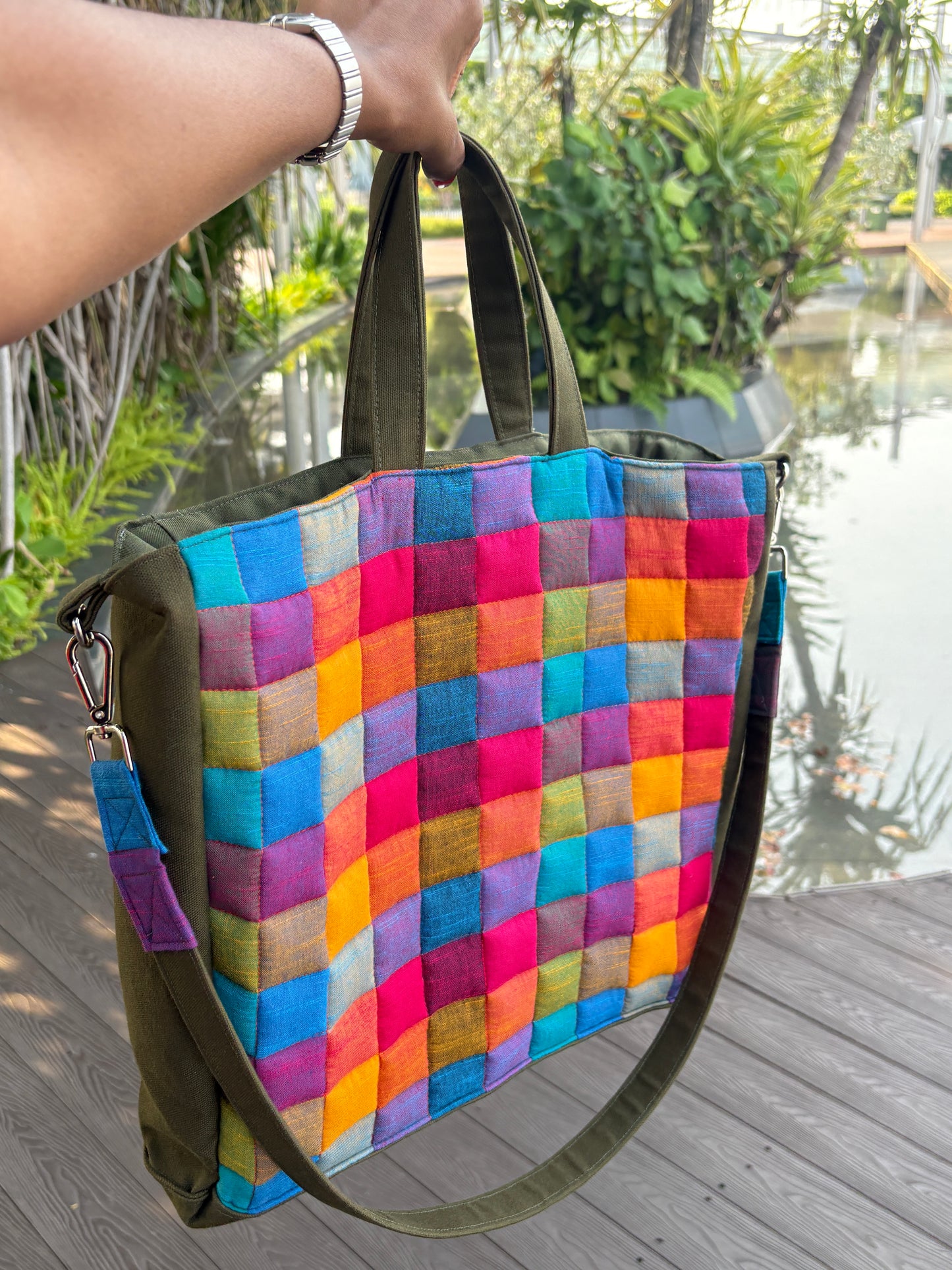 Madras Checks and Japanese Canvas Tote