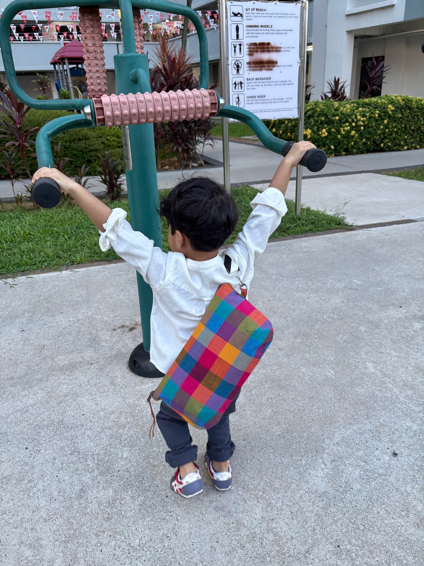 Madras Checks Multiway Bag