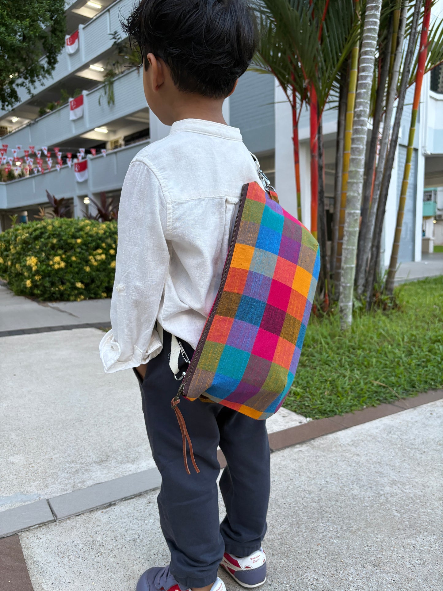 Madras Checks Multiway Bag