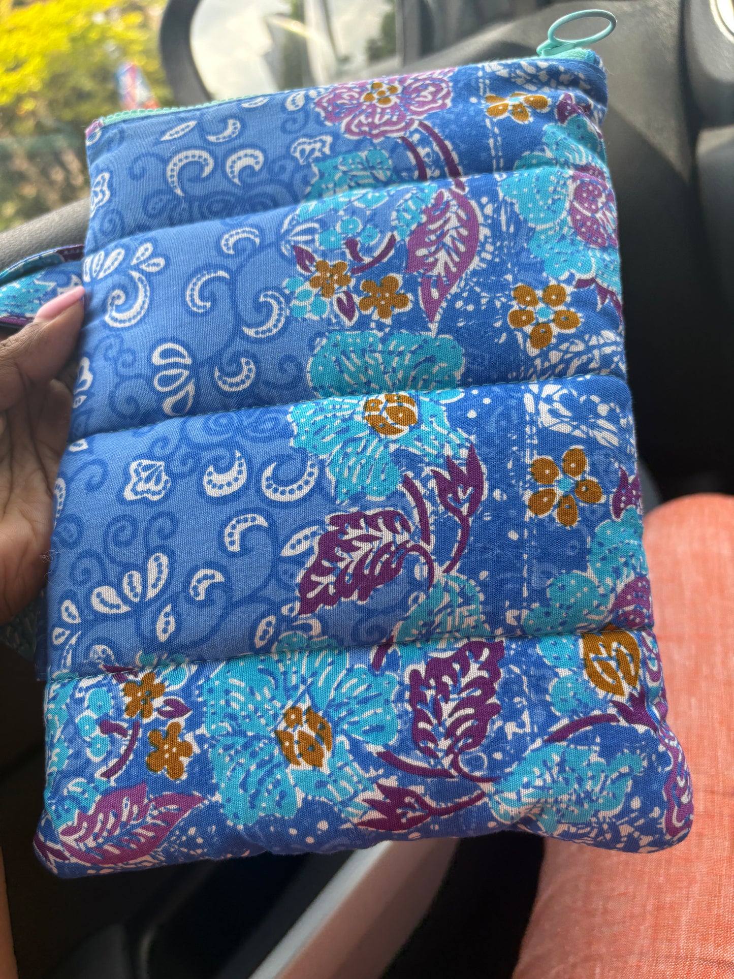 Quilted Batik Kindle Sleeve - Kindle Basic, Kobo Clara & Boox Go 6
