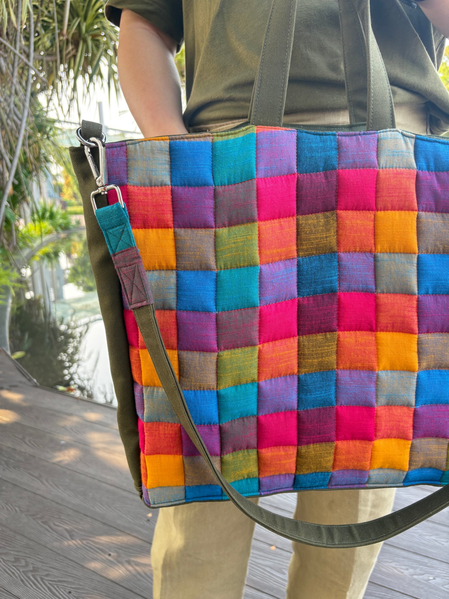 Madras Checks and Japanese Canvas Tote