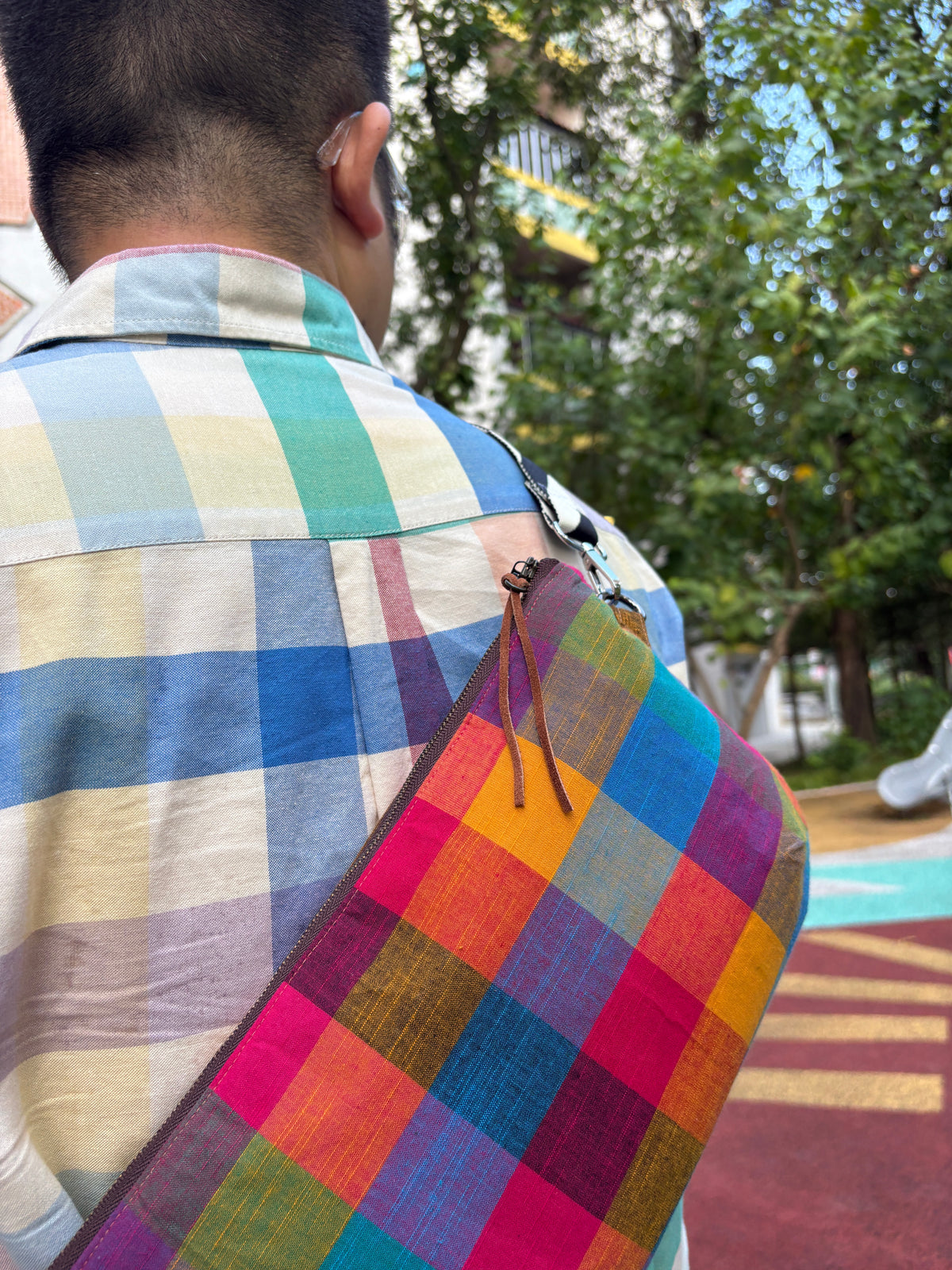 Madras Checks Multiway Bag