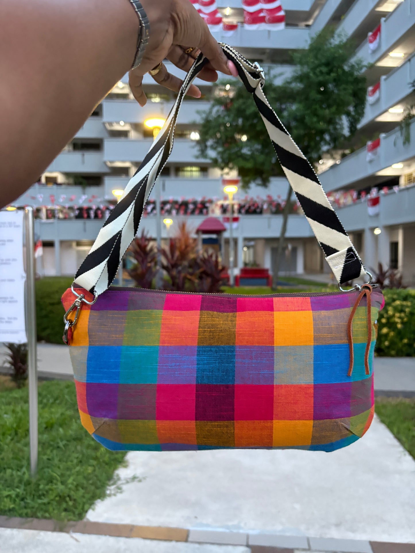 Madras Checks Multiway Bag
