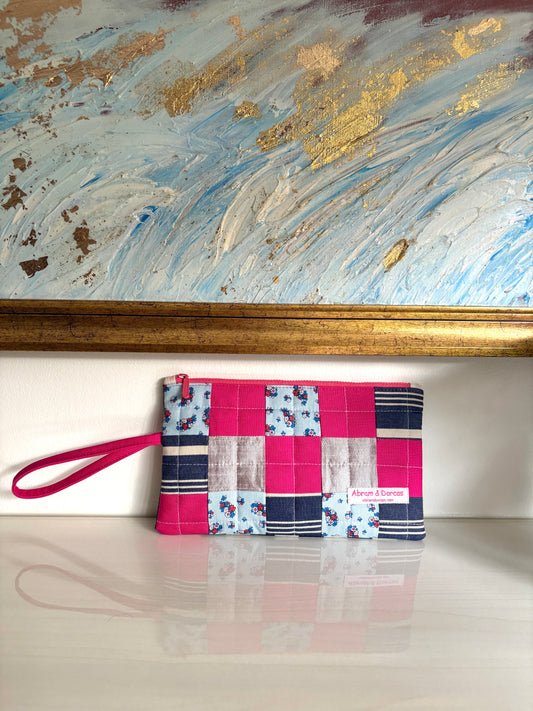 Quilted Clutch - Silk, Canvas, Cotton and Denim