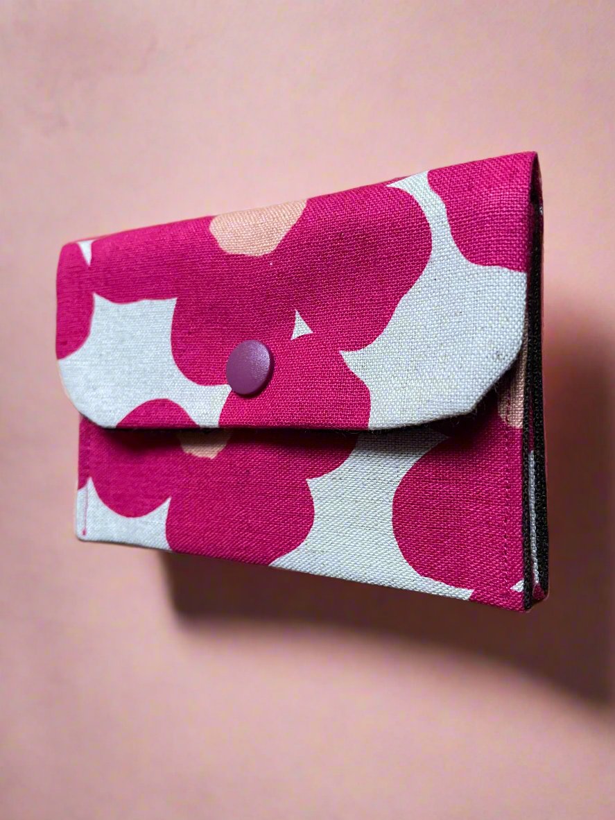 Pink Floral Card Wallet