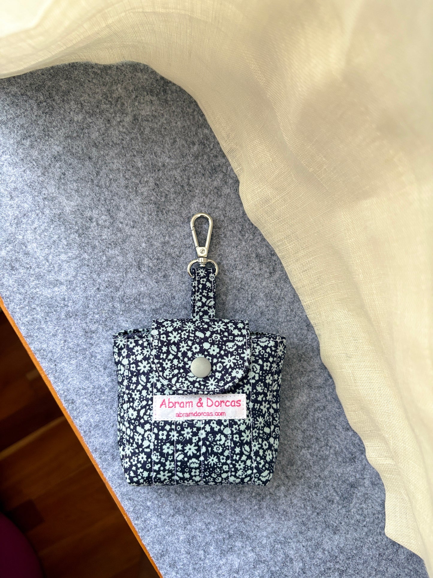 Quilted Liberty of London Bag Charm - Bloomsbury Silhouette