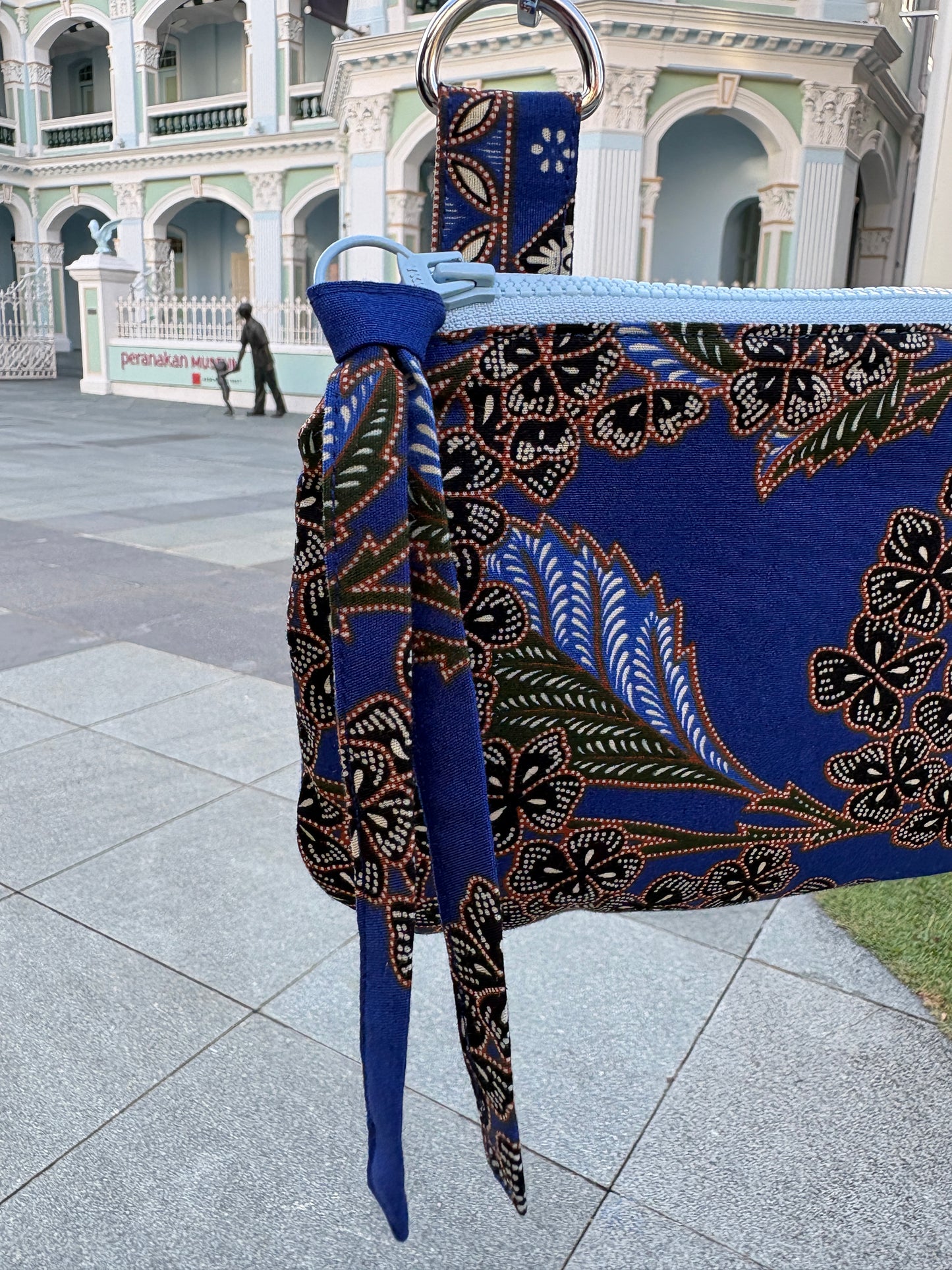 Blue Batik Handbag