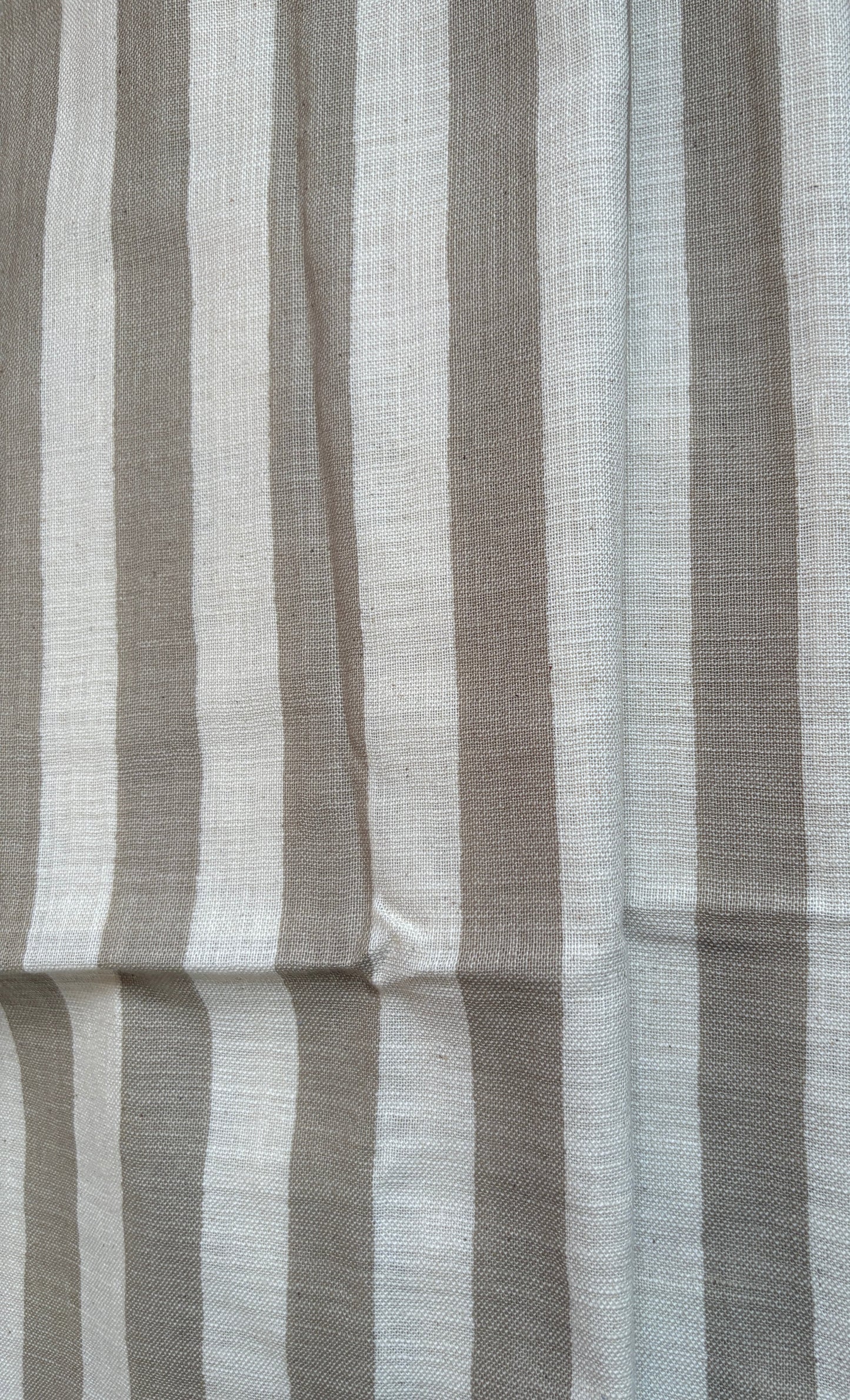 Striped fabric with alternating light and beige stripes on a plain background fabric for sale in Singapore Japanese cotton premium fabric