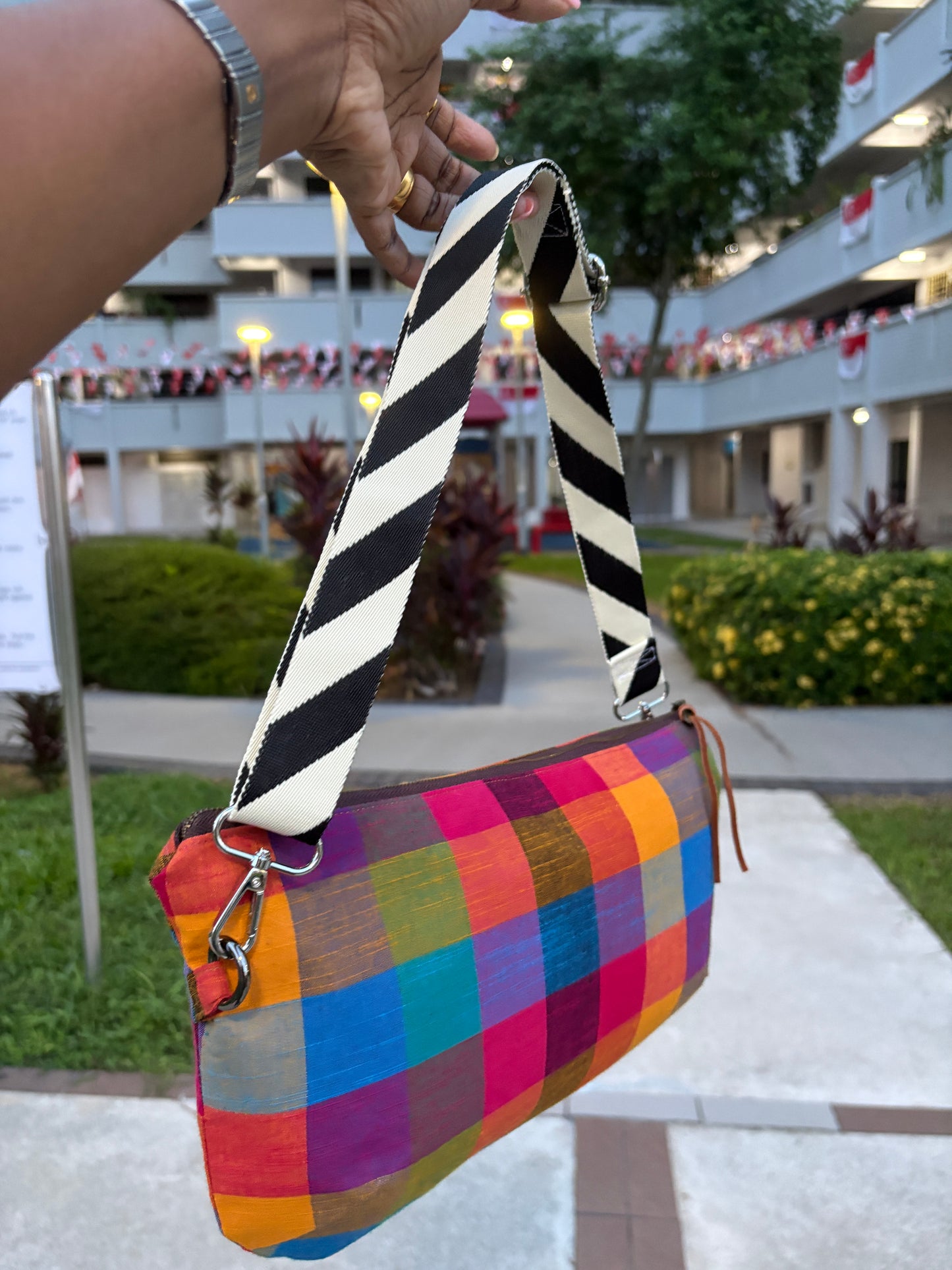 Madras Checks Multiway Bag