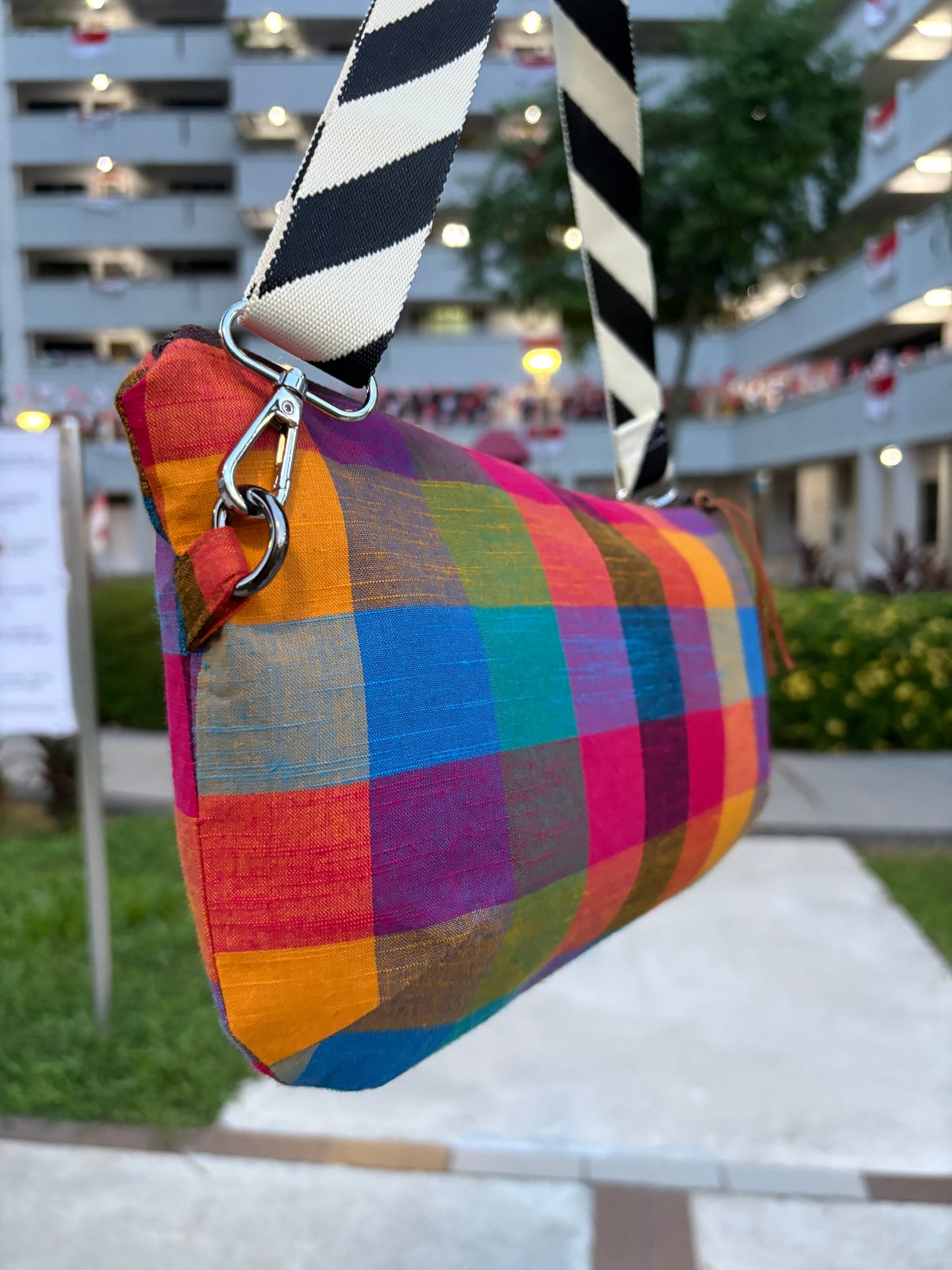 Madras Checks Multiway Bag