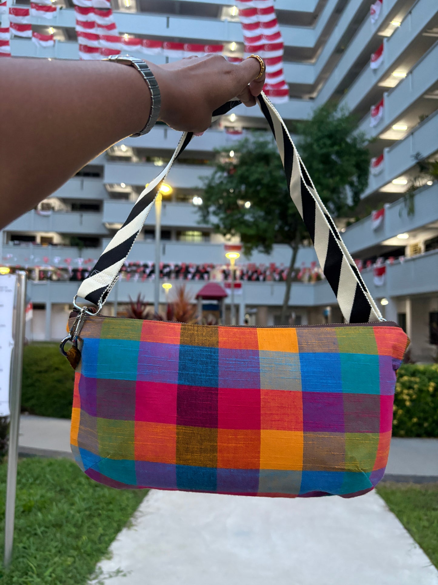 Madras Checks Multiway Bag