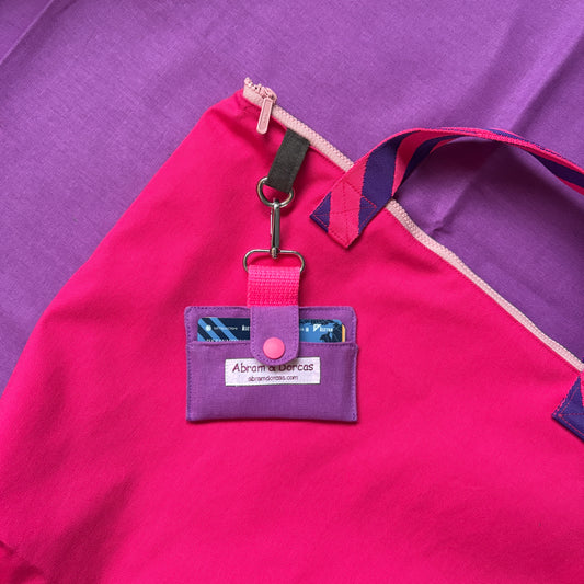 Clip-On Purple Card Holder