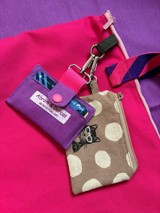 Clip-On Purple Card Holder