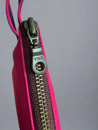 Hot Pink Japanese Canvas Laptop Sleeve 14"