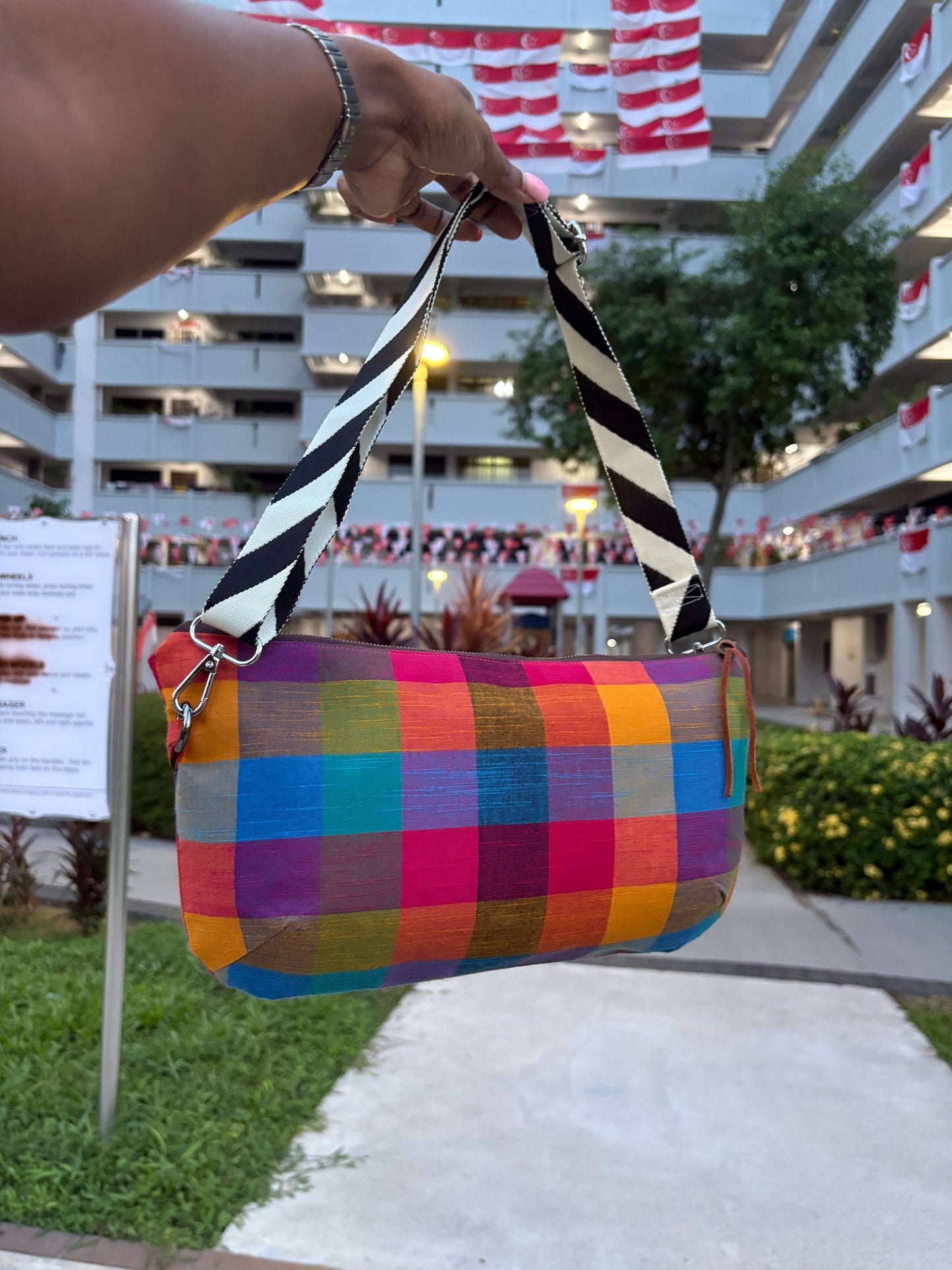 Madras Checks Multiway Bag